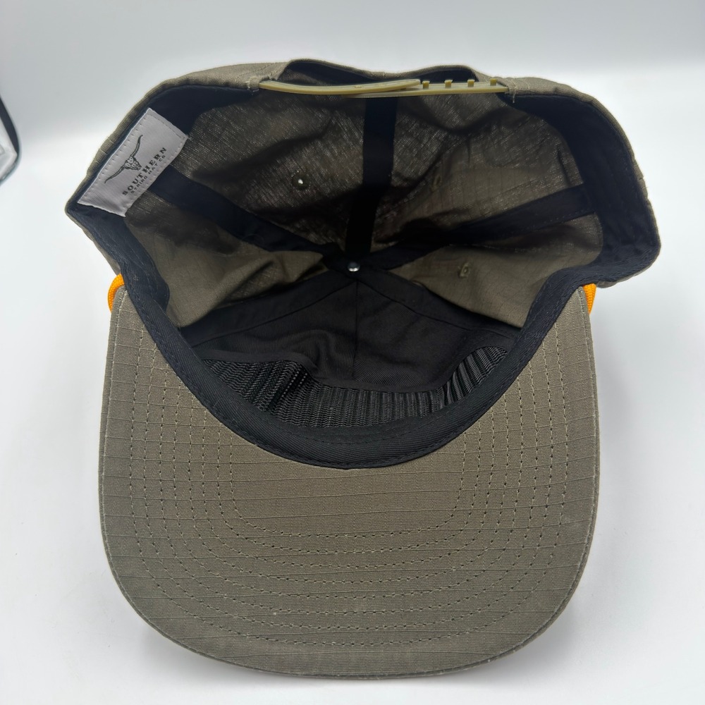 Southern String Hat Co Olive Green Ripstop Duck Rope Hat Snapback Cap RARE - Picture 6 of 7